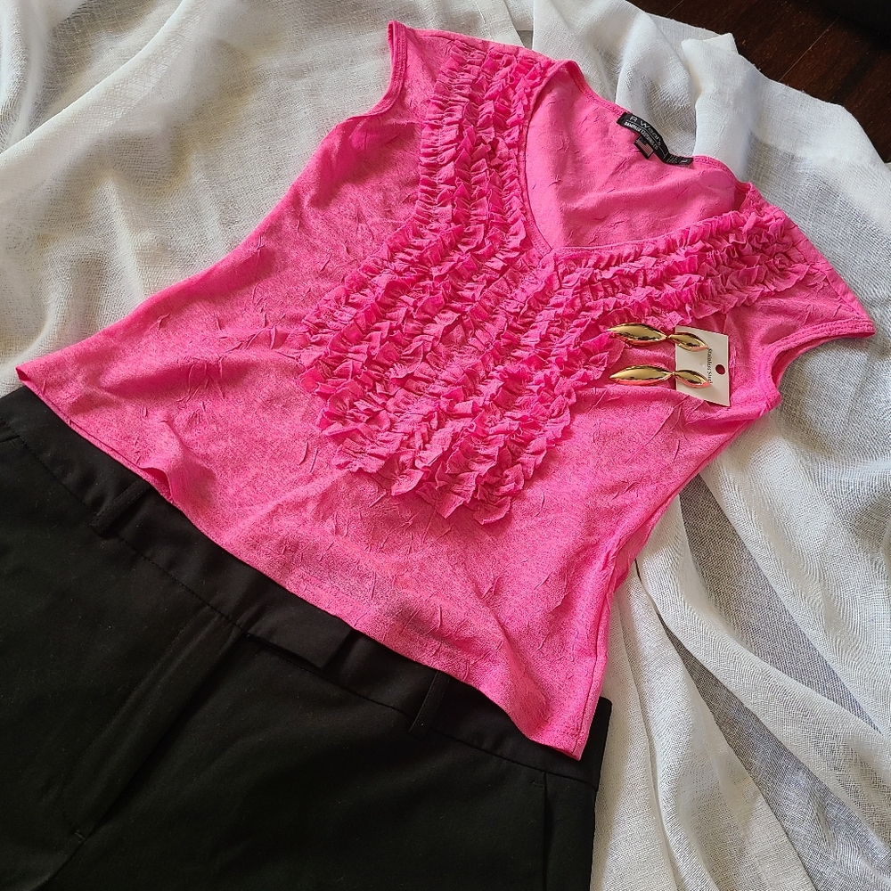 Pink Ruffled Top